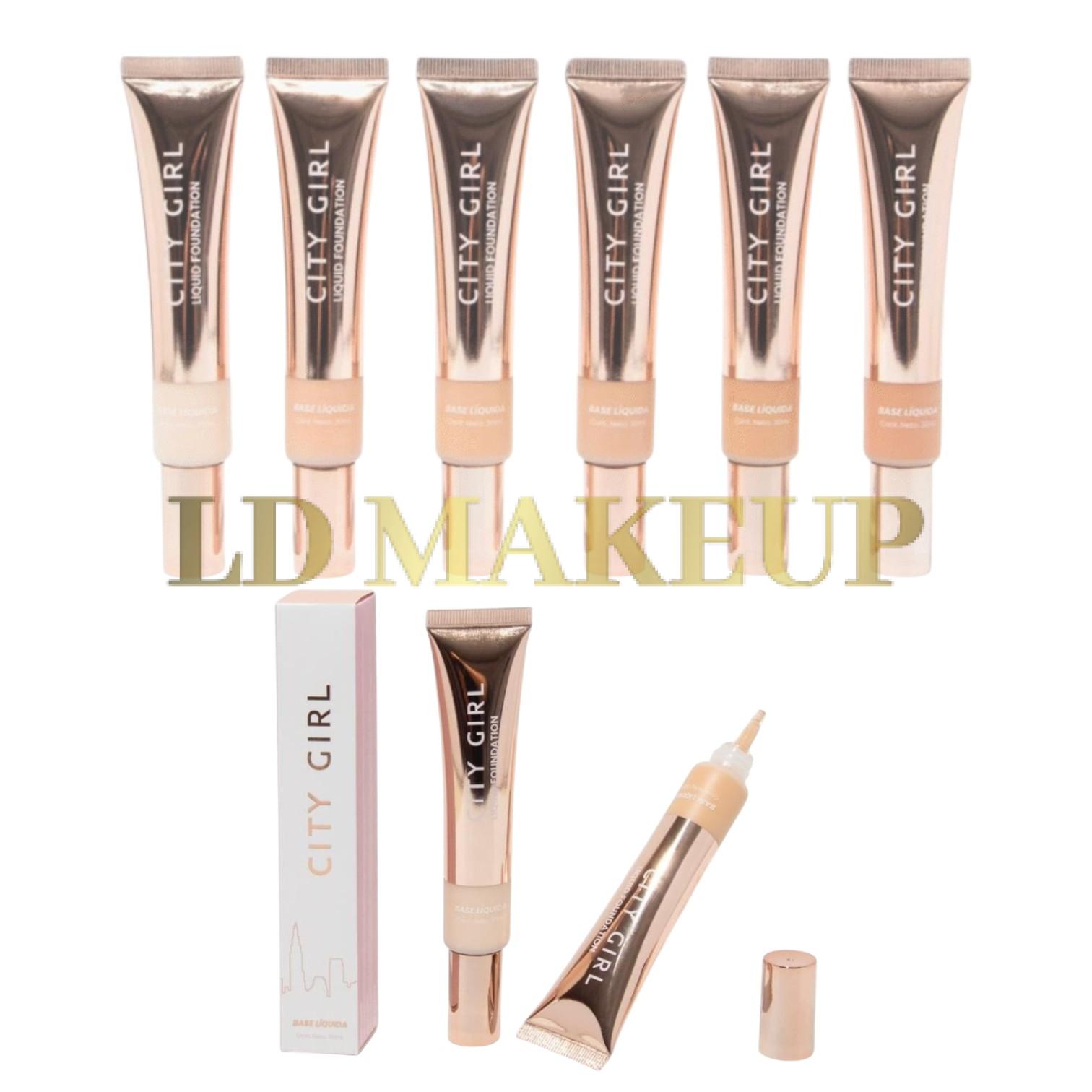 Base de maquillaje pomo dorado RL-12207 City Girl