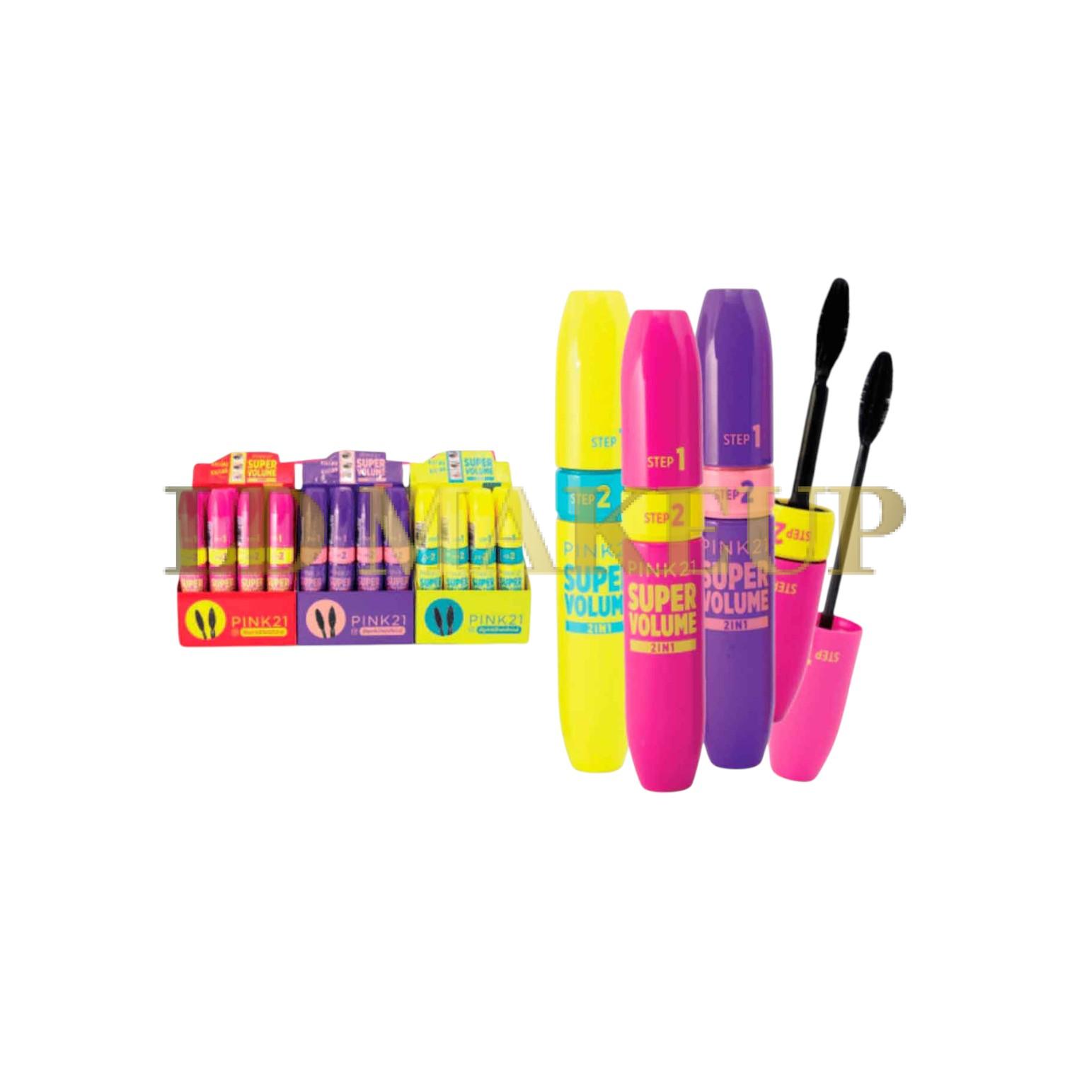 MASCARA SUPER VOLUMEN 2 IN 1 PINK 21 CS5521