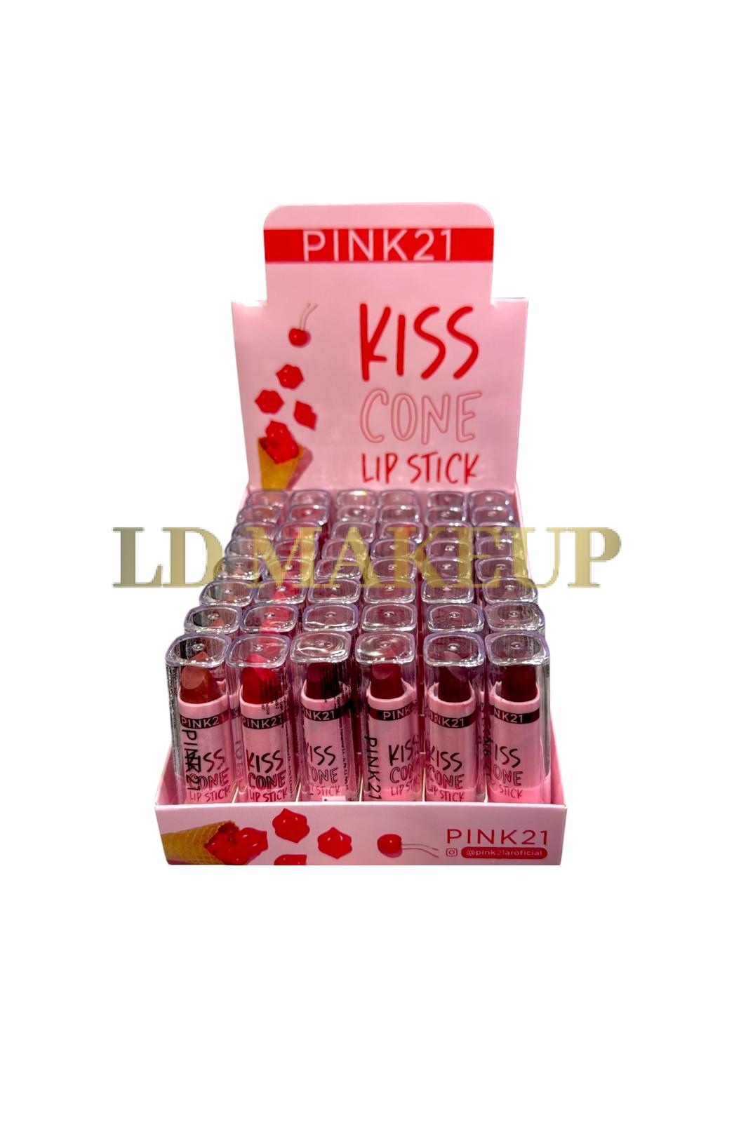 Labial en barra kiss cone stick pink 21 cs 4347 gropo B POR MAYOR