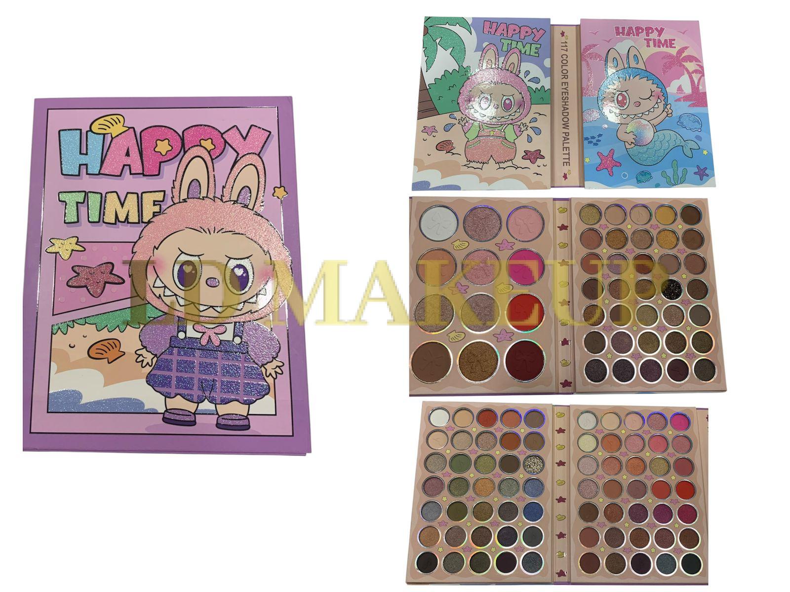 PALETA DE SOMBRAS 117 COLORES LABUBU HAPPY TIME 6347