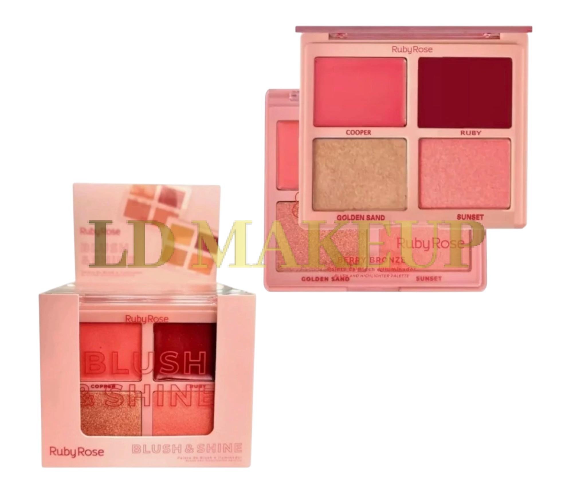 Paleta de Rostro Blush and shine Ruby Rose Rosa