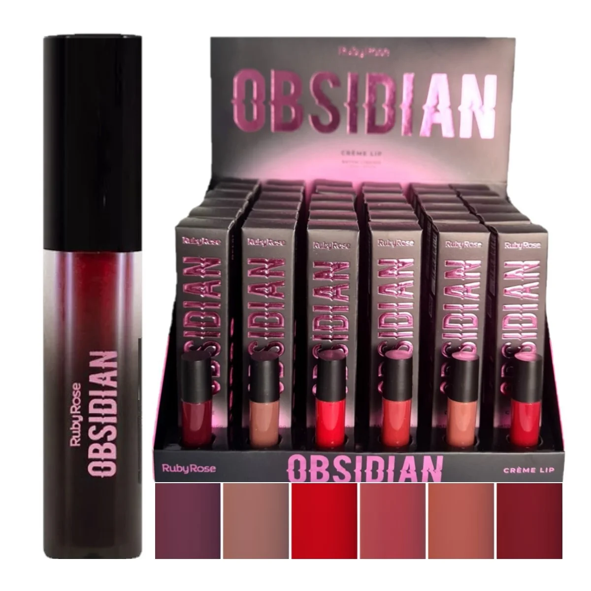 Labiales liquidos matte lip creaem Obsidian Ruby Rose POR MAYOR