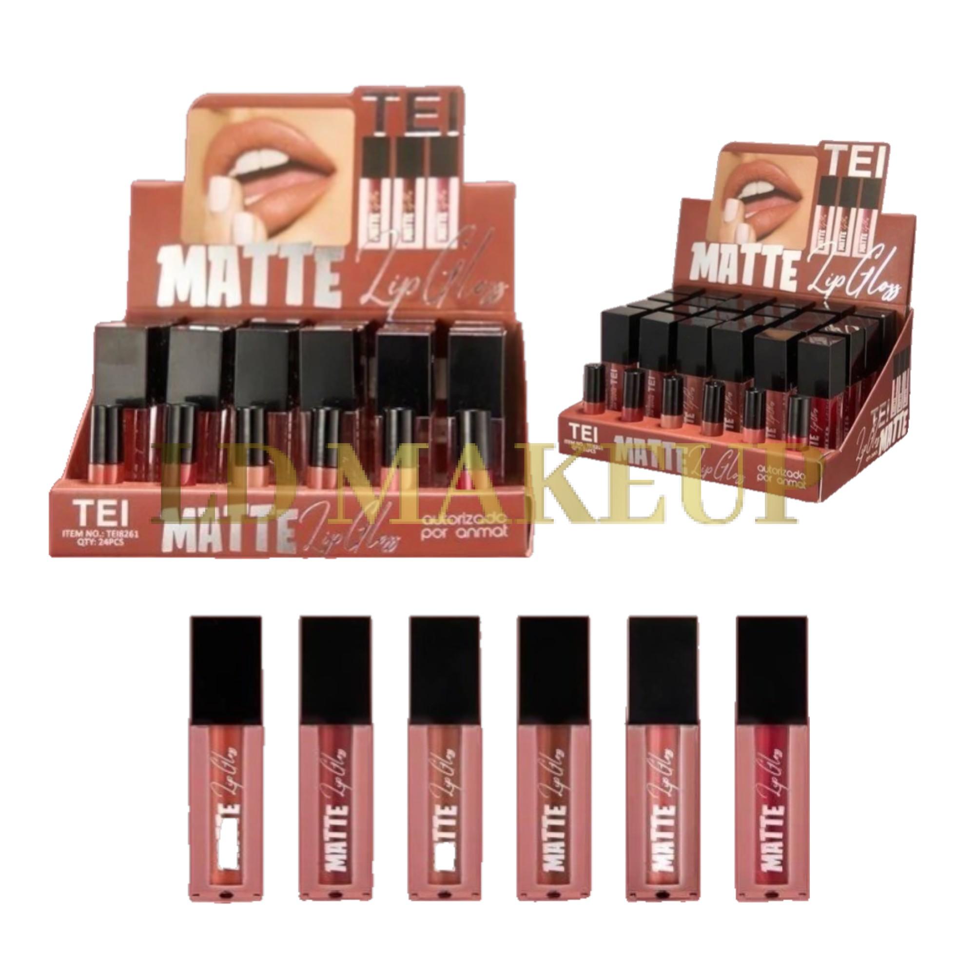 Labial liquido matte Tapa negra TEI 8261
