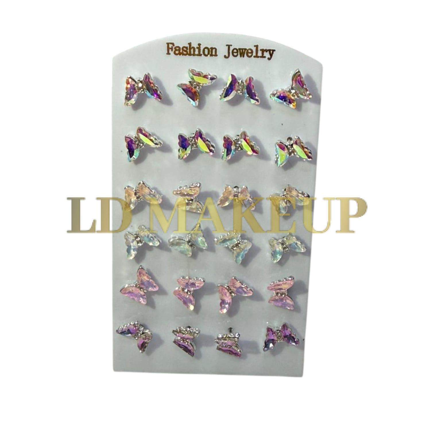 Aros Mariposa blister x 12 pares