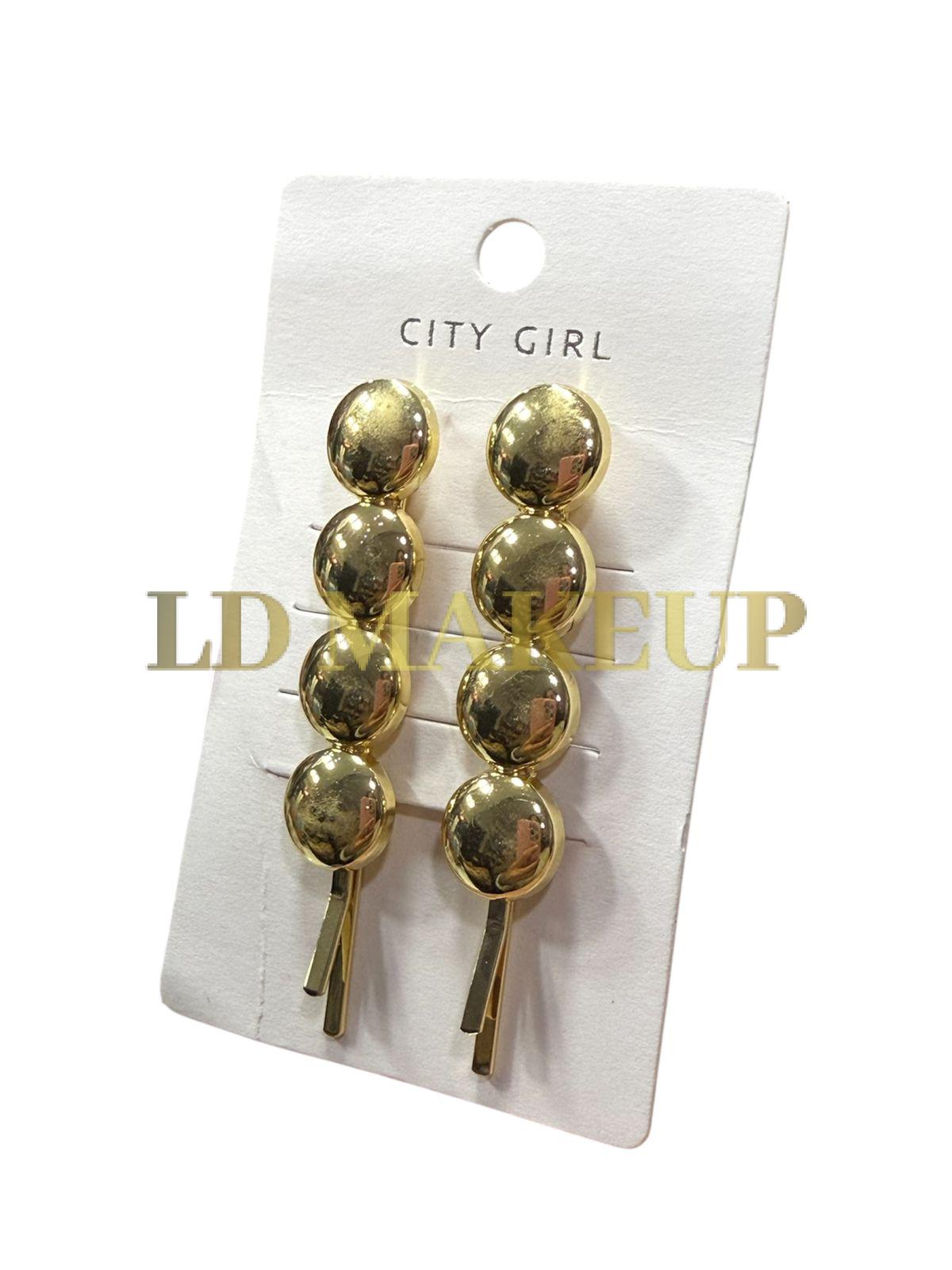 Trabita x2 Doradas Pelotitas CITY GIRL B-3632-47