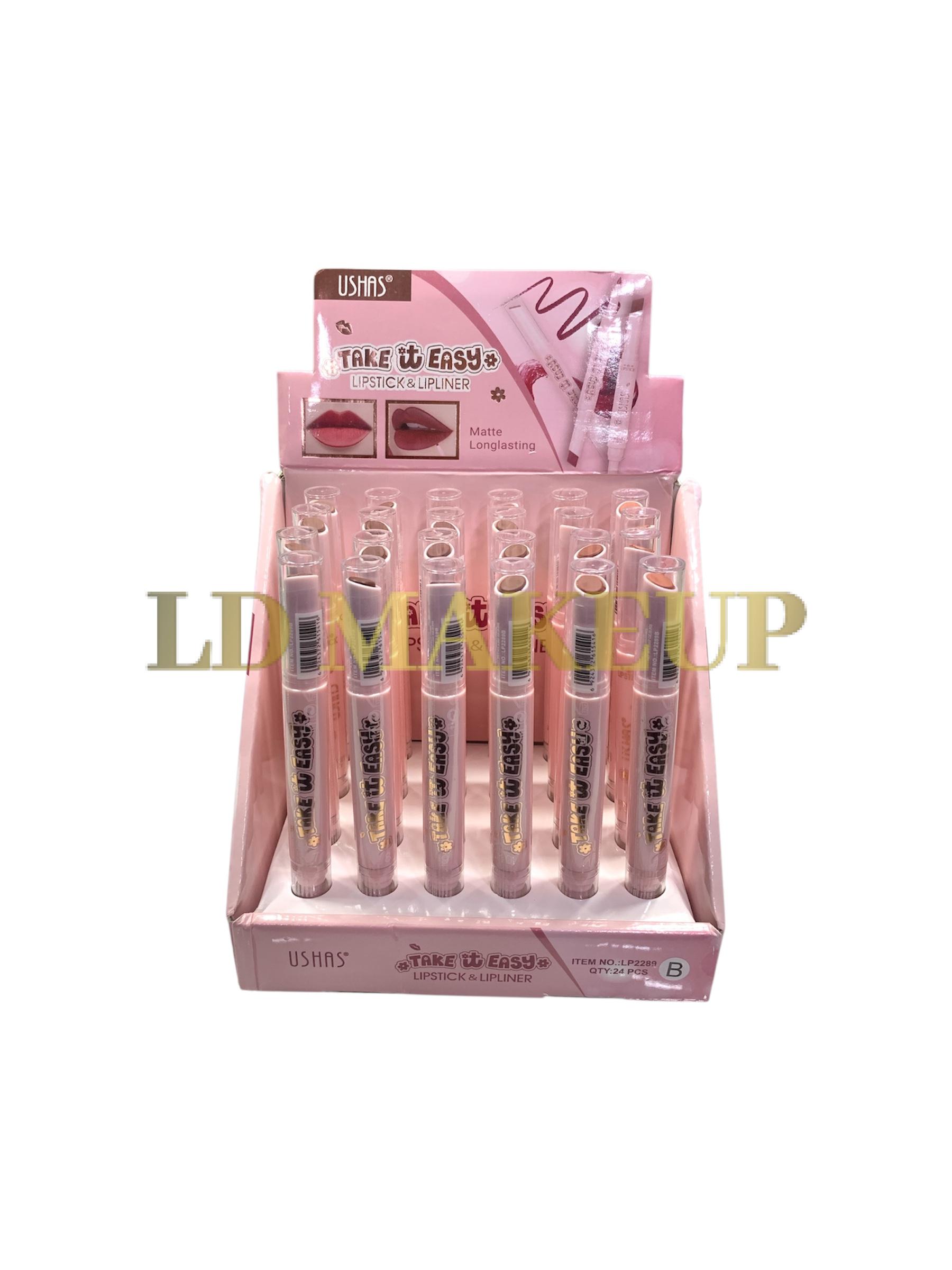 Lapiz labial con delineador Ushas POR MAYOR
