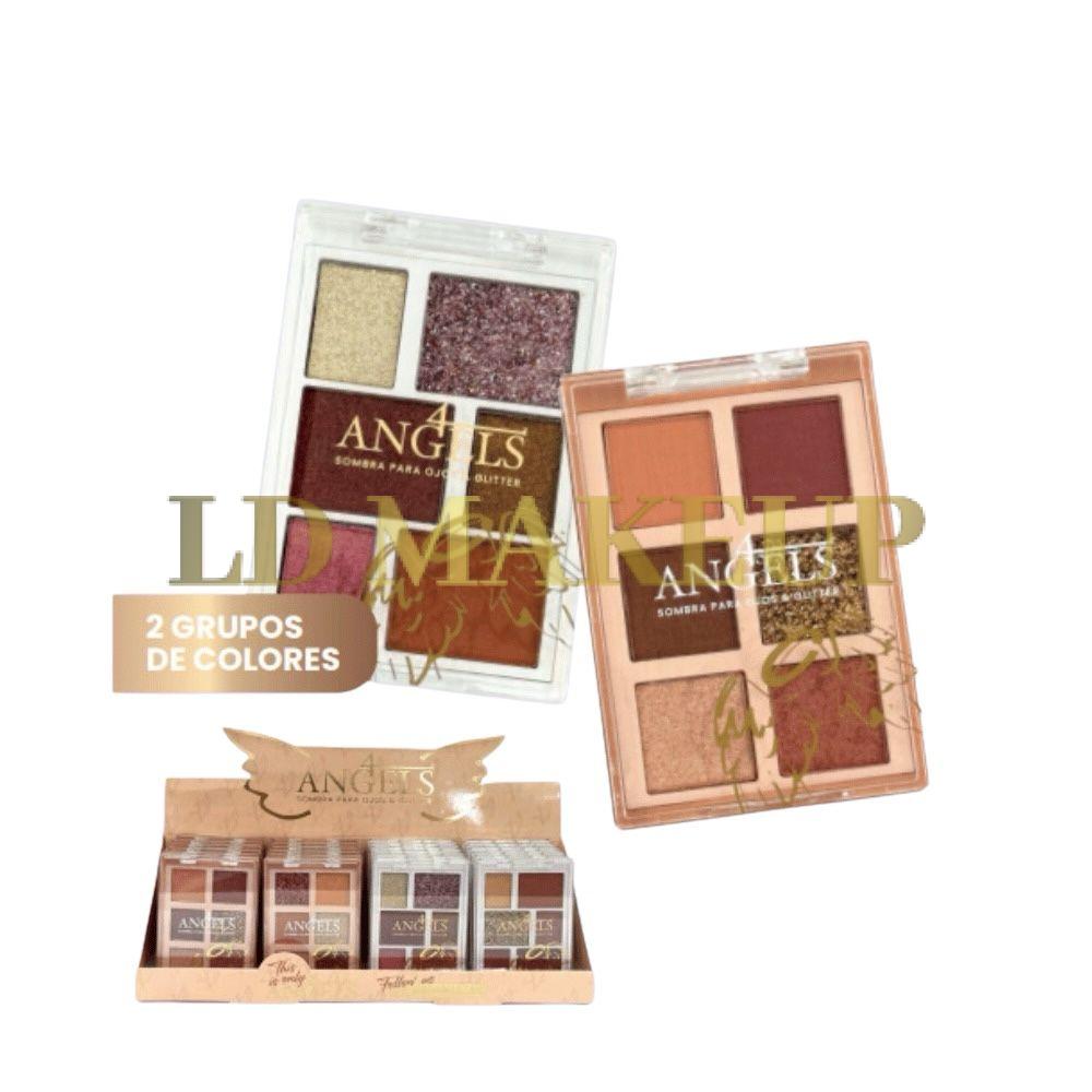 Paleta de sombras + glitter 4 Angels AR1032