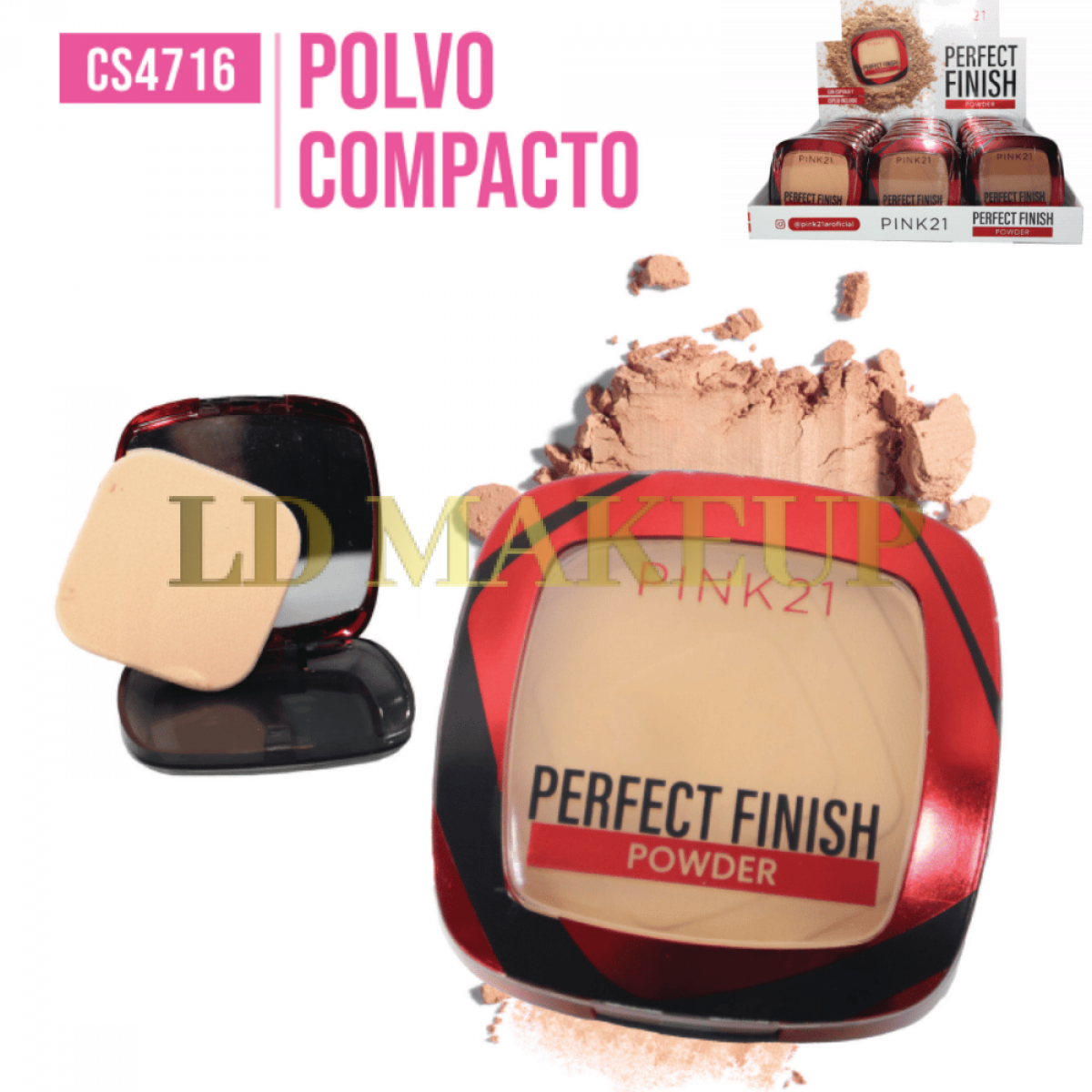 Polvo compacto Pink21 POR MAYOR CS4716