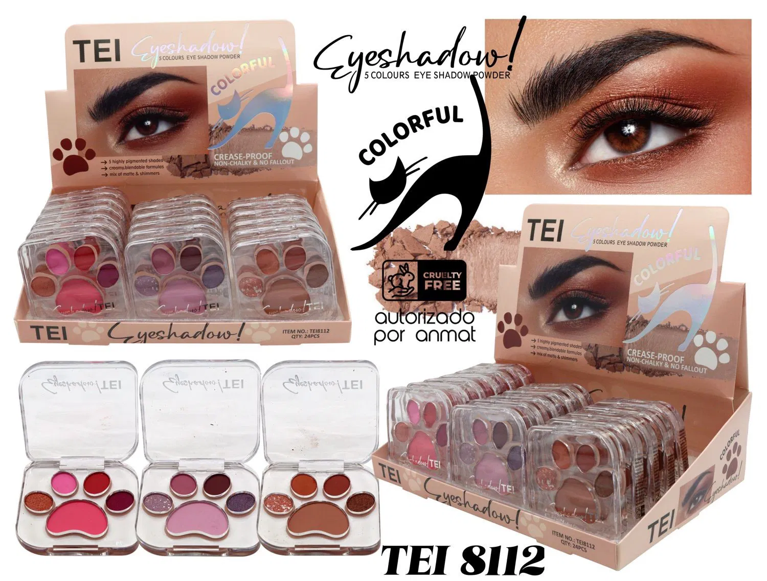 Paleta de sombra Patita Tei POR MAYOR 8112
