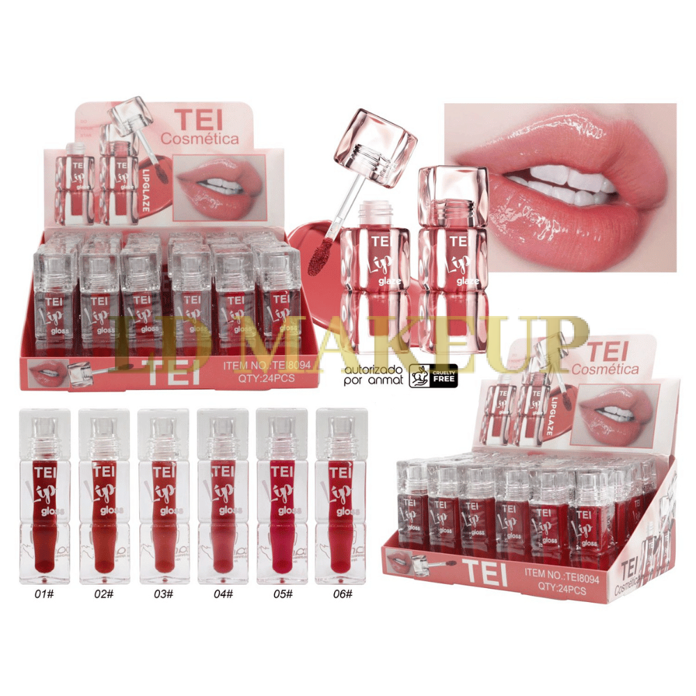 Lip gloss con pigmento LipGlaze Tei POR MAYOR 8094