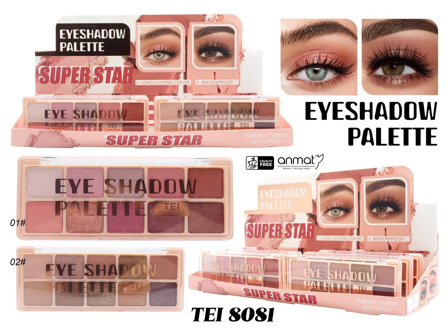 Paleta de sombras Super star Tei POR MAYOR 8081