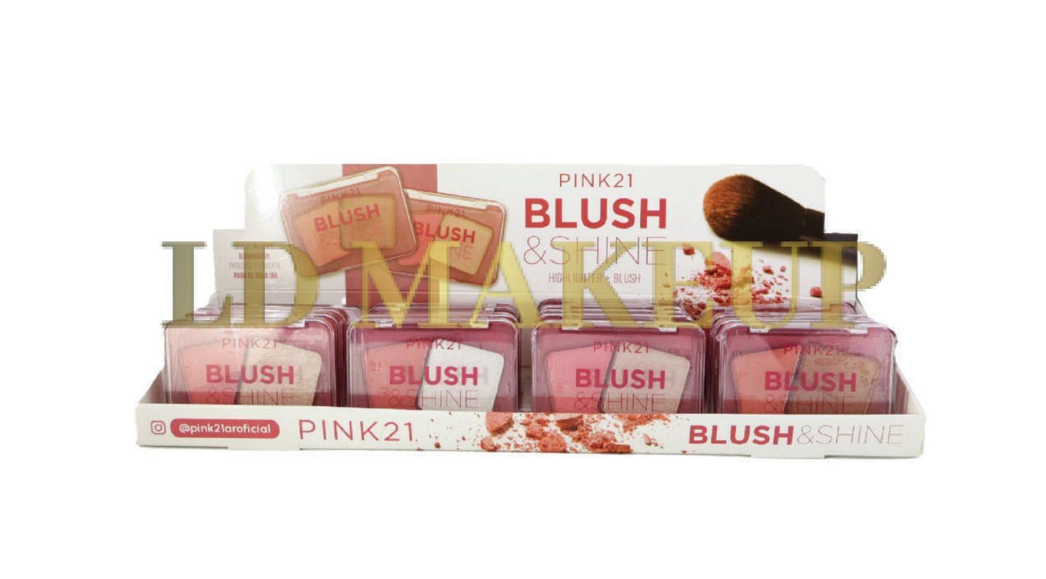 Rubor e iluminador Blush & shine Pink 21 POR MAYOR