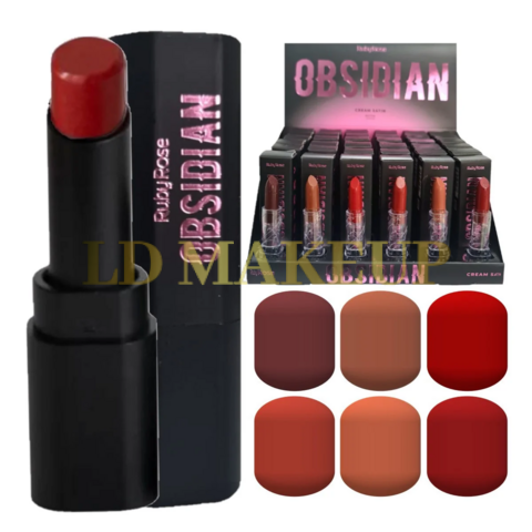 Labiales en barra cream satin Obsidian Ruby Rose POR MAYOR