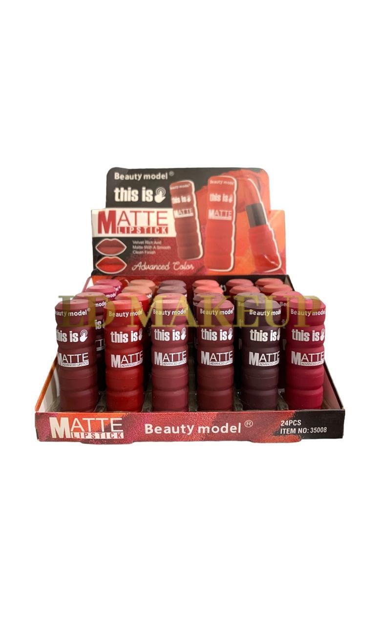 Labiales en barra mate anillito Beauty Model POR MAYOR