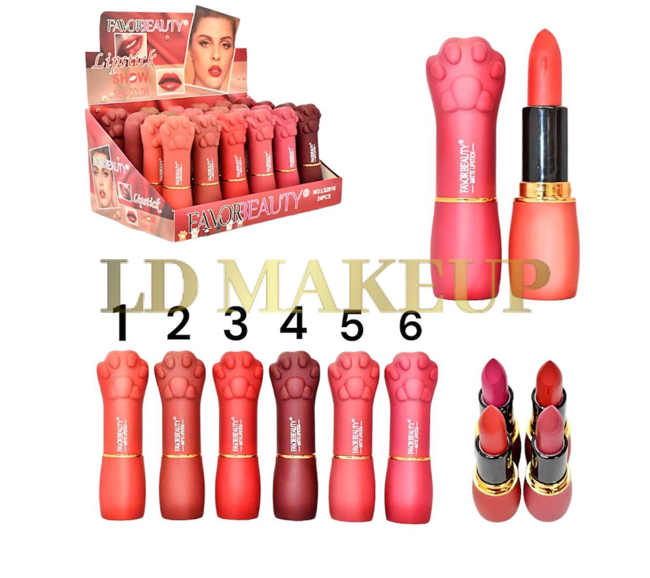 Labiales en barra mate patita Favor Beauty