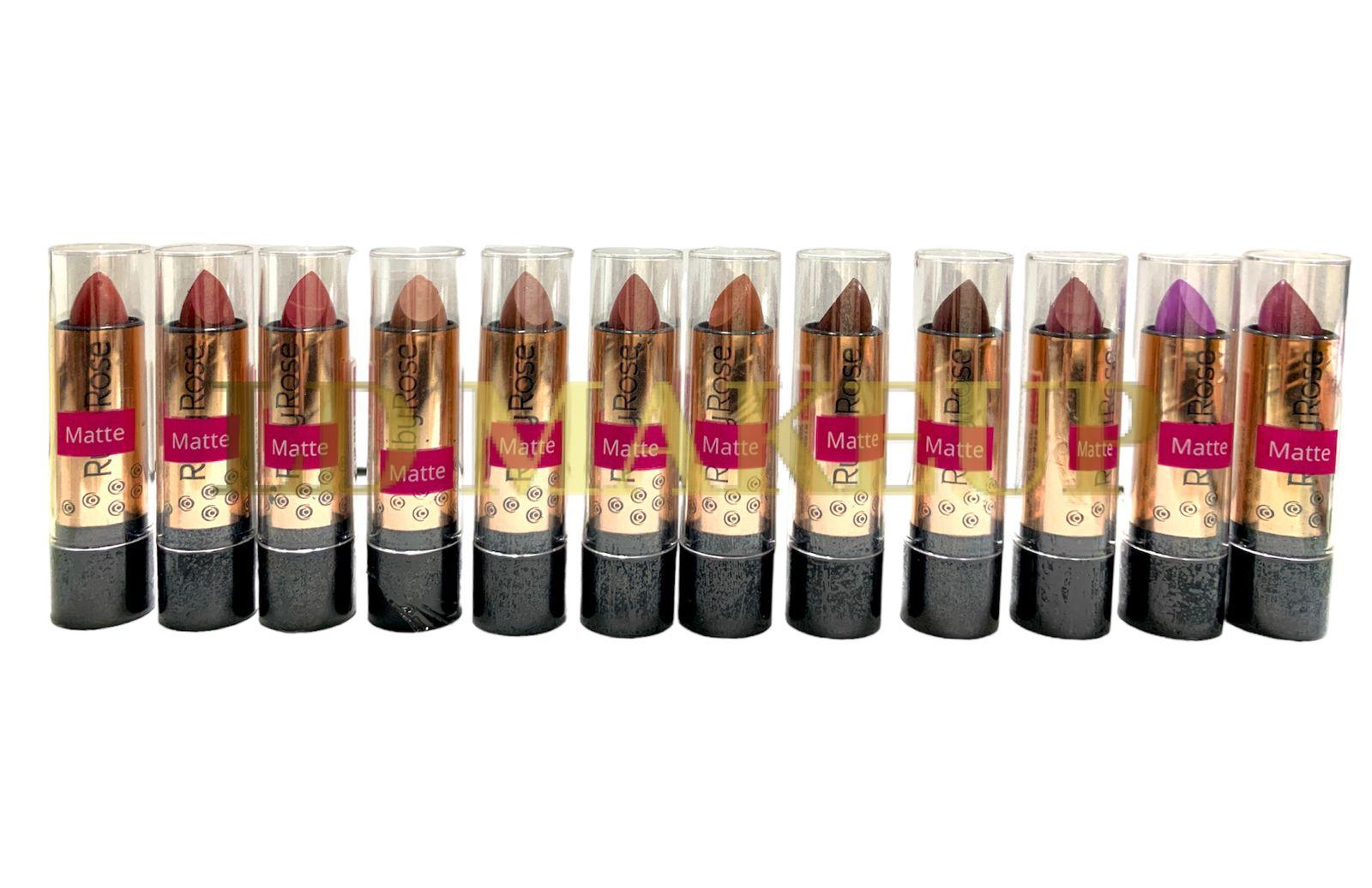Labiales en barra mate Batom Ruby Rose POR MAYOR